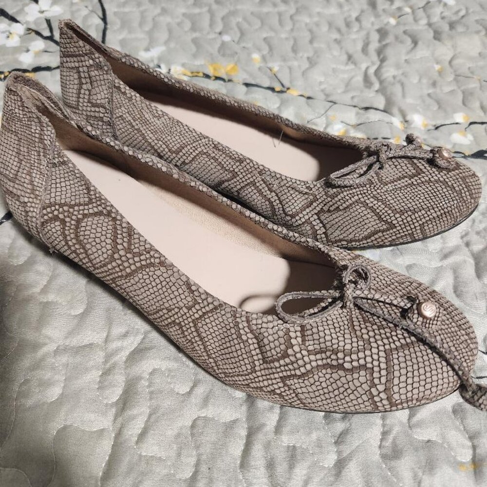 Sabrinas Eneka Snake Skin Flats